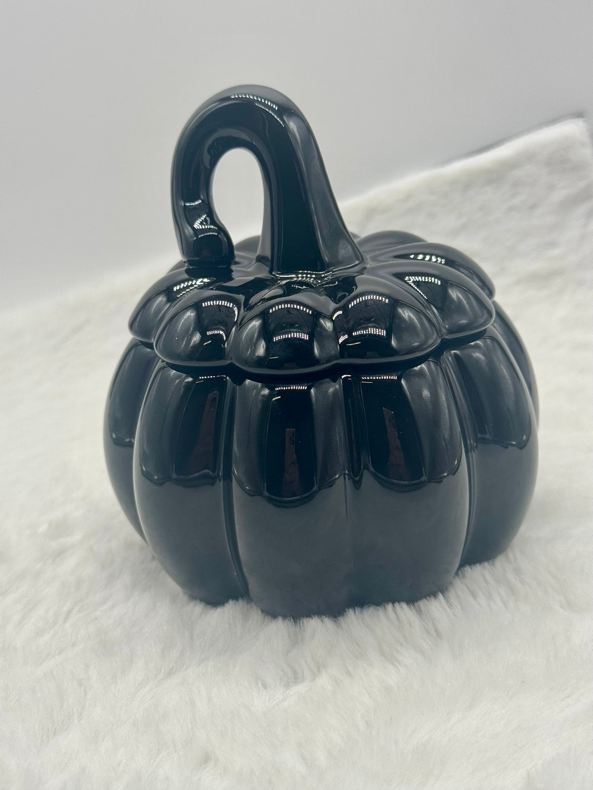 Black Ceramic Pumpkin