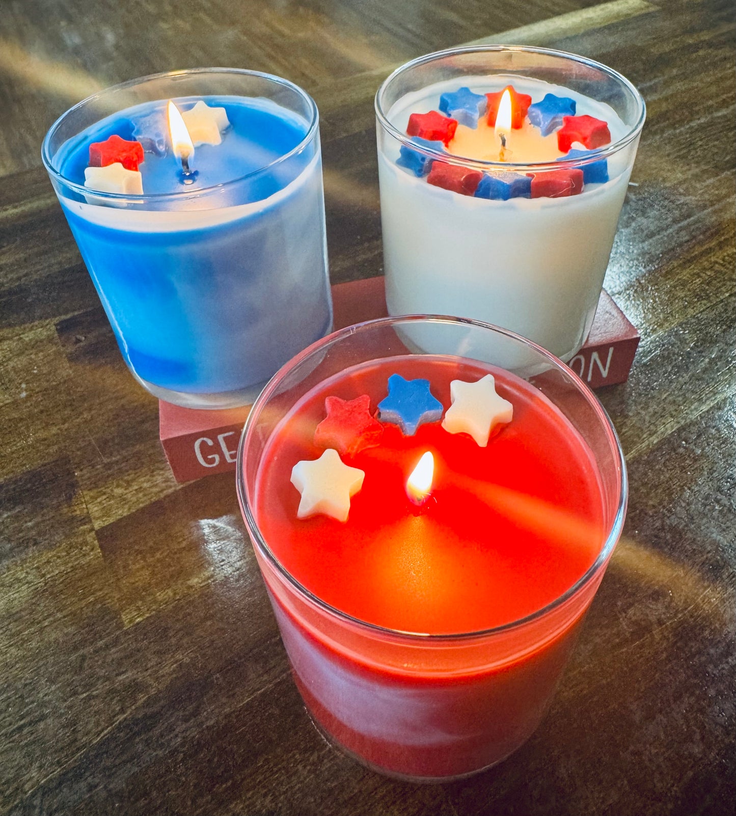 Red White & Blue Candle Making!