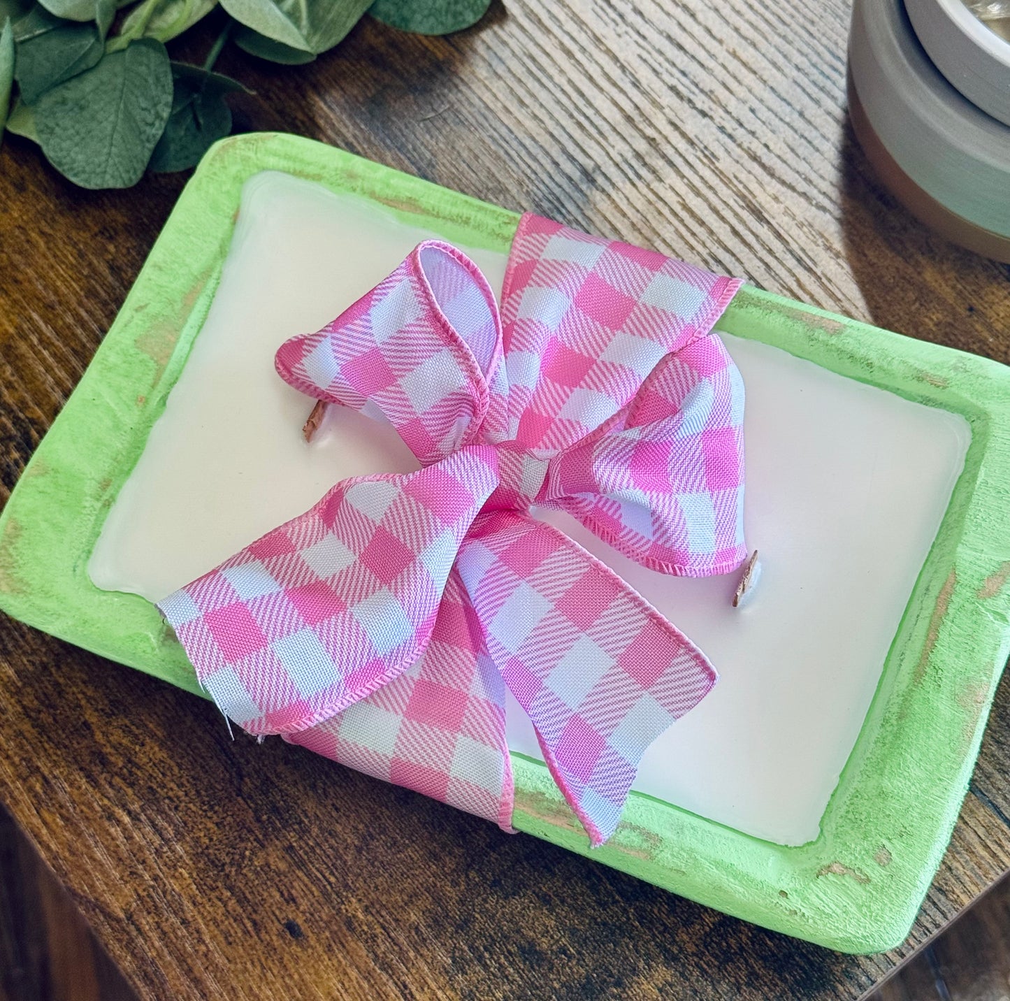 Green Dough Bowl Candle