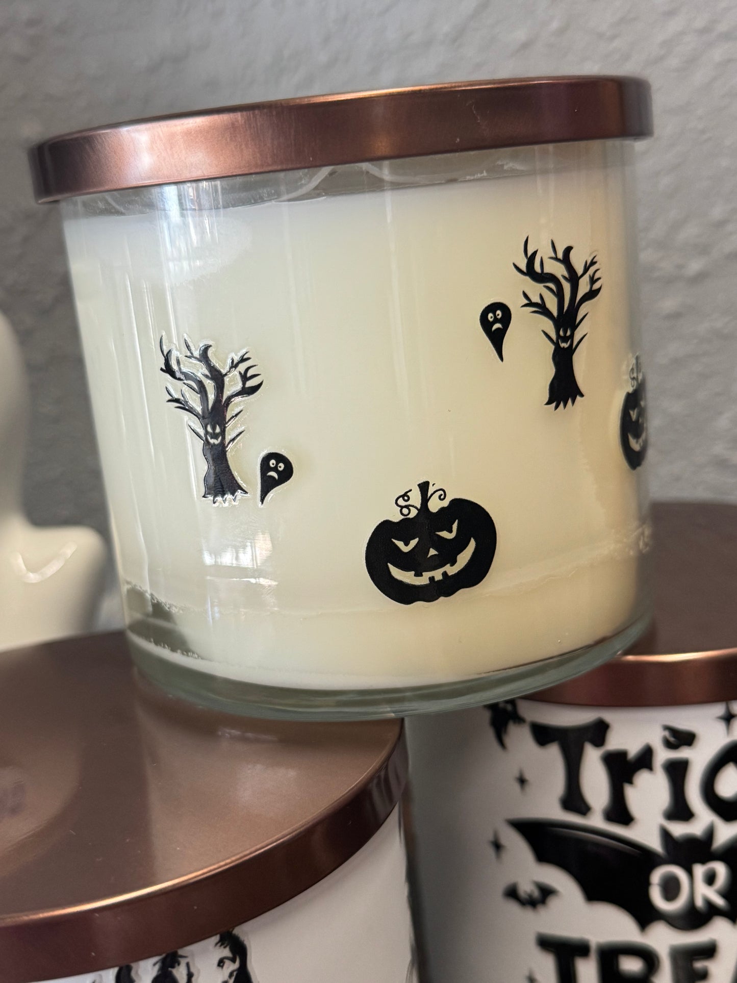 Halloween Scary Pumpkin 16oz Candle