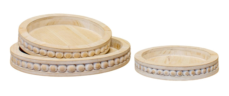 Beaded Wooden Trays
