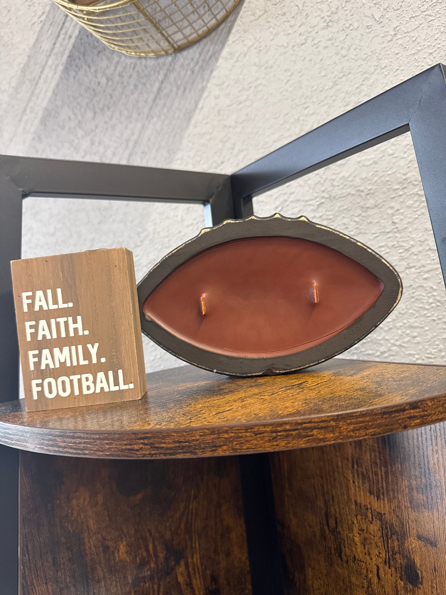 Football Dough Bowl Candle