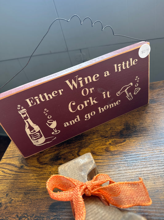 Wood Wine Sign
