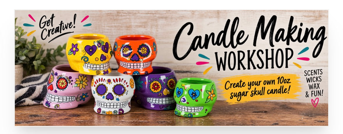 Sugar Skull Candle Making!