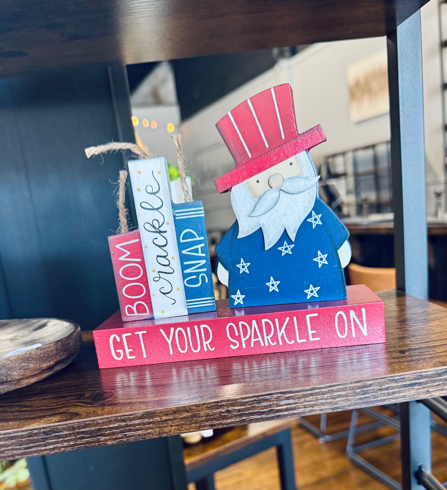 Get Your Sparkle On Wood Sitter