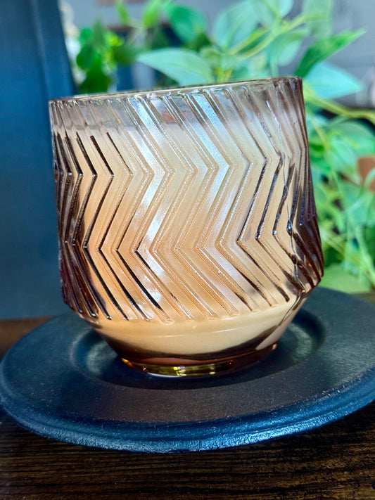 Amber Chevron 12oz Candle