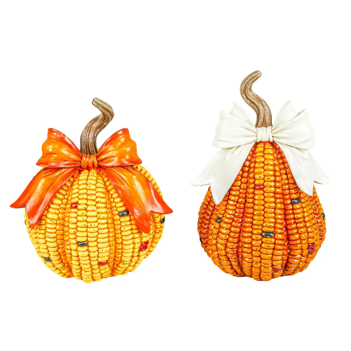 Maize Pumpkins With Bow