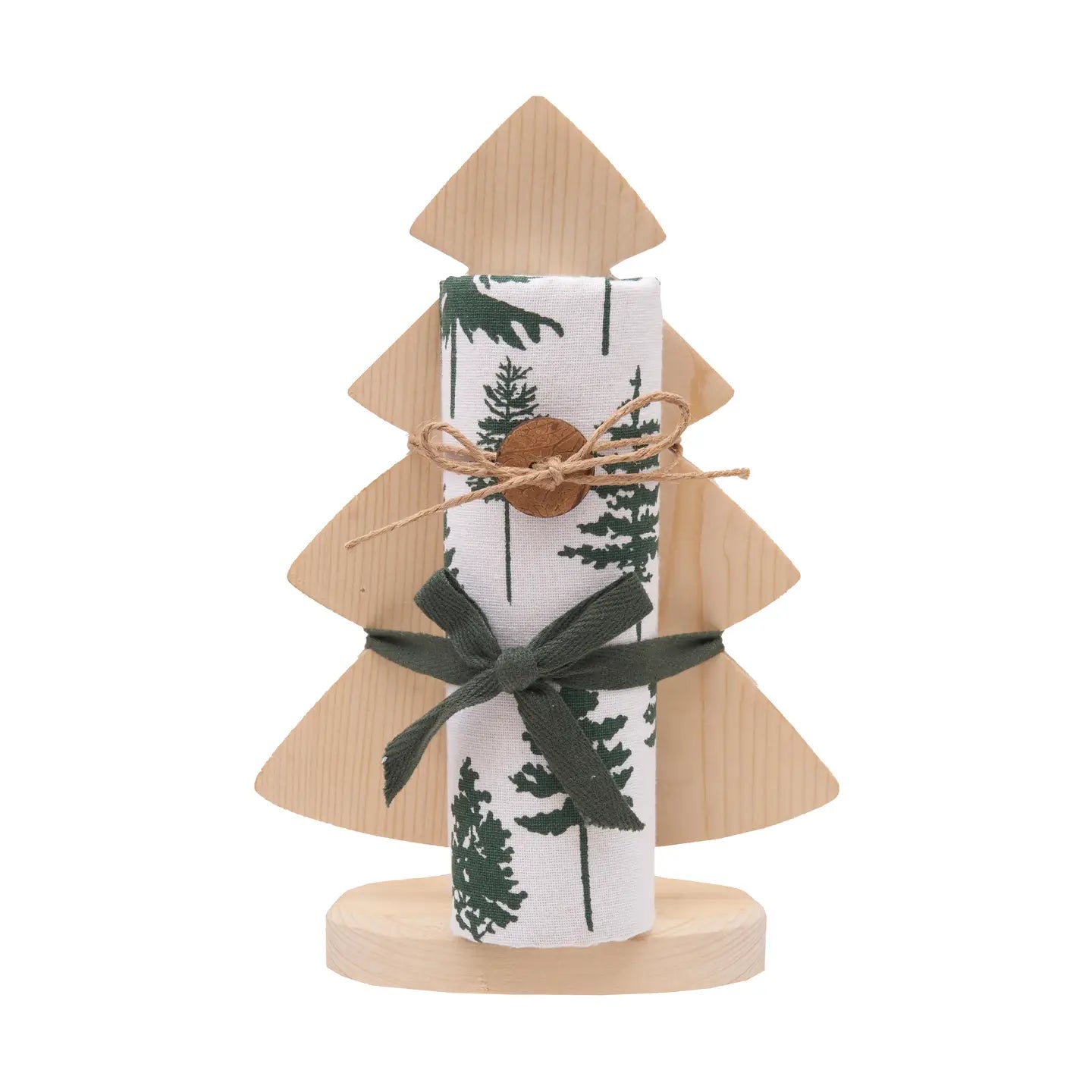 Kitchen Towel & Wood Tree Gift Set