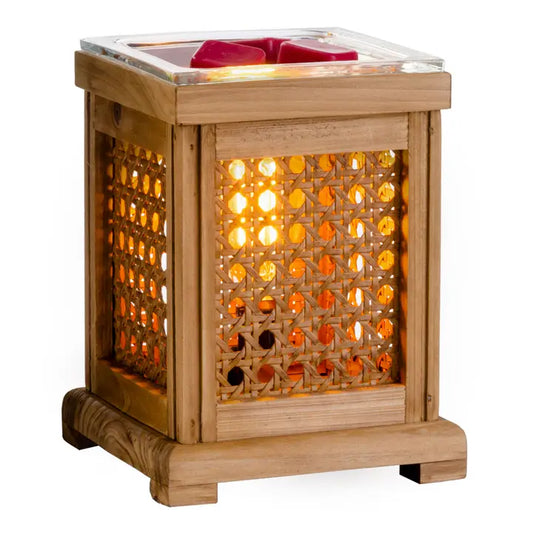 Vintage Bulb Illumination Warmer - Wood & Cane